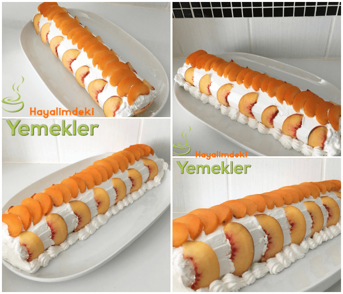 şeftalili rulo pasta