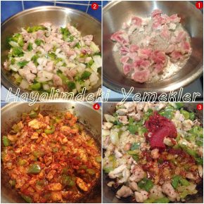 tavuk göğsü ile sulu kabak yemeği