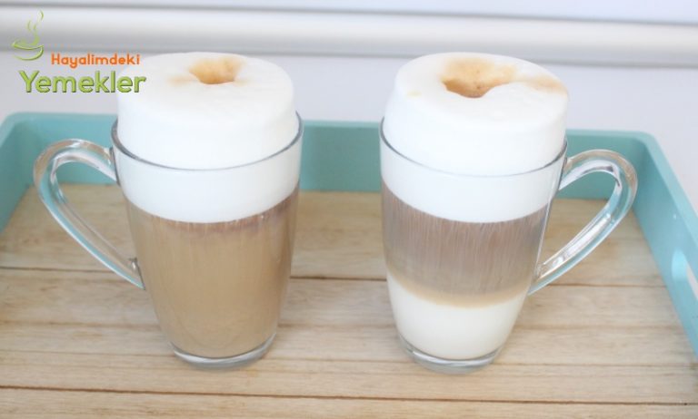 Kahve Makinesi Olmadan 3 KATI BELLİ OLAN BOL SÜT KÖPÜKLÜ LATTE Macchiato KAHVE