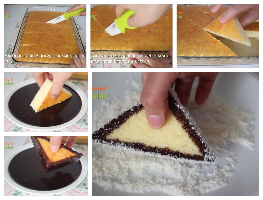 Sandviç Üçgen Kek Tarifi Nasıl Yapılır 2