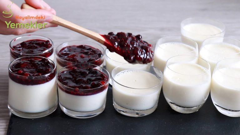 UN YOK,NİŞASTA YOK BU TATLI HAFİFLİKTE REKOR KIRAR ✅MEŞHUR İTALYAN TATLISI PANNA COTTA