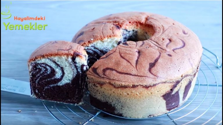 KABARDIKÇA KABARAN PAMUK ŞİFON  KEK YAPMAYAN KALMASIN✅  YUMUŞACIK ŞİFON MERMER KEK 💯YUMUŞAK KEK