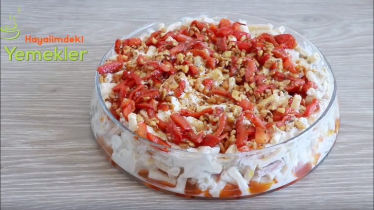 İLK DEFA BÖYLE BİR TARİF YAPTIM MUHTEŞEM OLDU ✅TADINA BAKAN TARİF İSTEDİ 💯TAVUKLU MAKARNA SALATASI