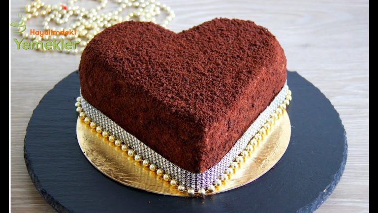 BU PASTA İÇİN KALPLİ KALIBA GEREK YOK ✅ PASTAYI 2 DEFA KESTİM KALPLİ PASTA OLDU 💯EN KOLAY YAŞ PASTA