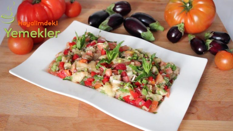 Patlıcan Salatası – Közlenmiş Patlıacan Salatası Nasıl Yapılır/Hayalimdeki Yemekler