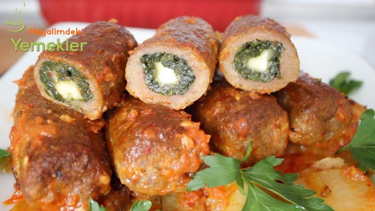 Ispanaklı Köfte Tarifi ( Kaşar Peynirli )