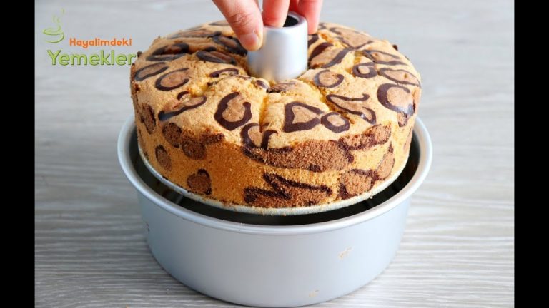 YUMUŞAKLIKTA REKOR KIRAN PAMUK KEK YAPTIM ŞAHANE OLDU ✅ LEOPAR DESENLİ ŞİFON KEK TARİFİ 💯KOLAY KEK