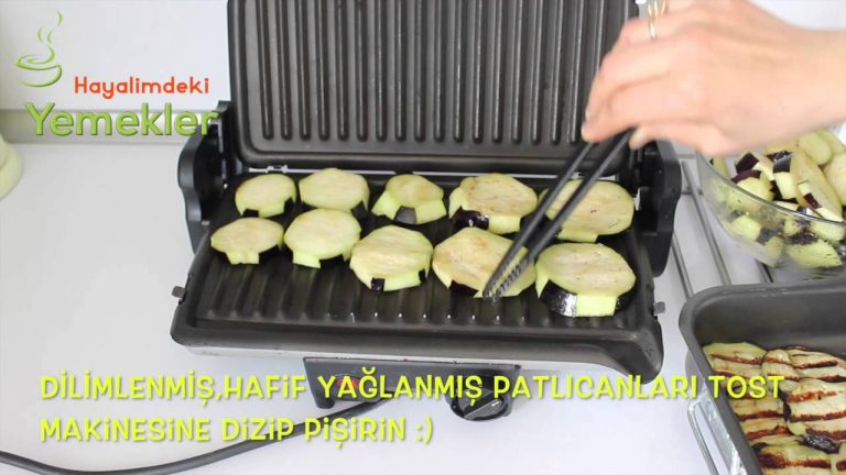 Tost Makinesinde Patlıcan Kızartma