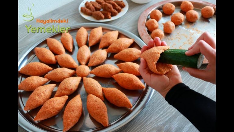 DAĞILMAYAN ÇATLAMAYAN EN KOLAY İÇLİ KÖFTE TARİFİNİ YAPTIM ✅SALATALIKLA İÇLİ KÖFTE AÇTIM💯